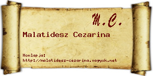 Malatidesz Cezarina névjegykártya